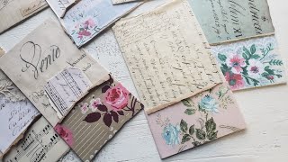 Craft with me - Pretty Vintage Wallpaper pockets for your Junk Journal