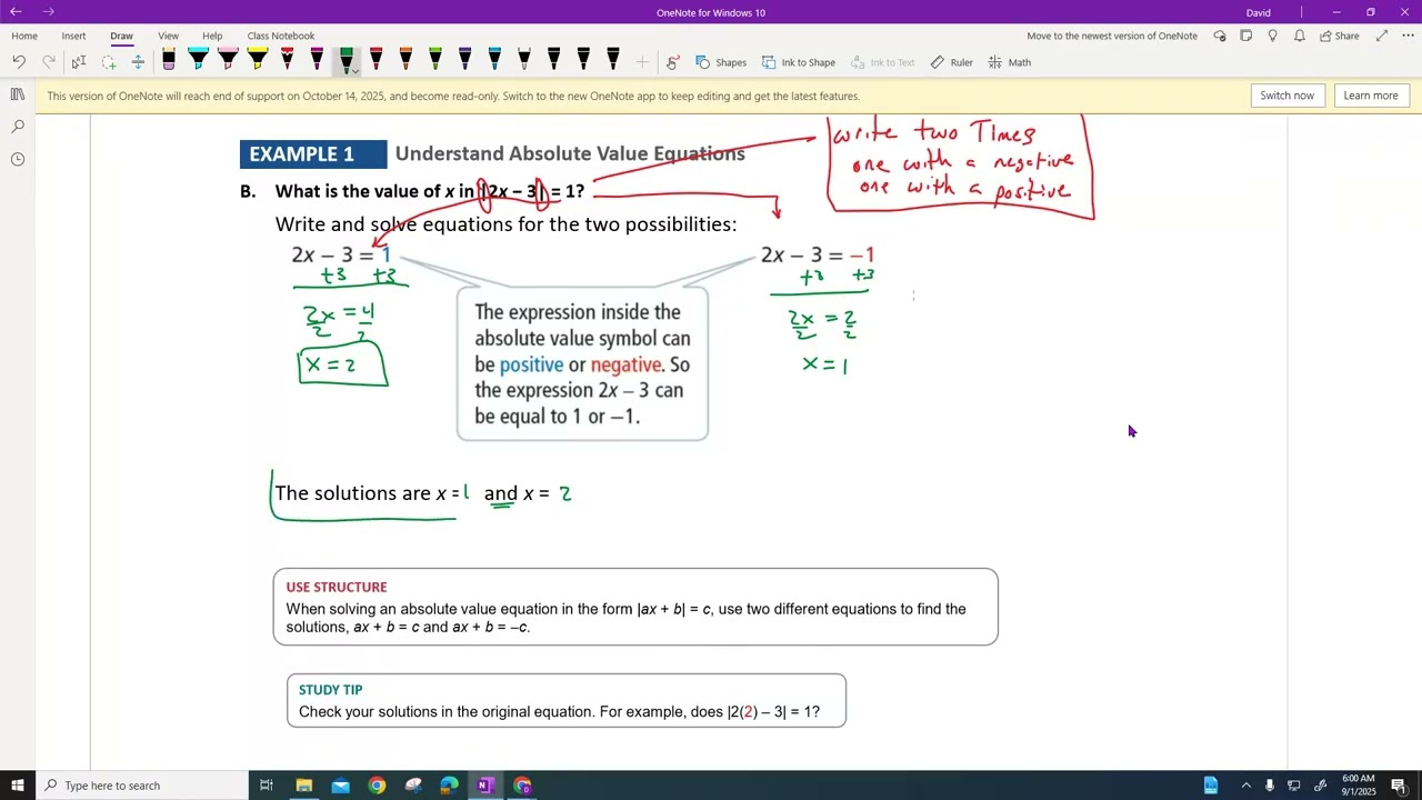 Lesson 1-7 -Absolute Value Equations and Inequalities