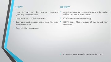 Difference between copy and xcopy | MS DOS Command