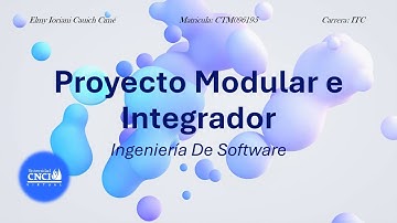 Proyecto Modular e Integrador - Ingeniería de software (Universidad Virtual CNCI)