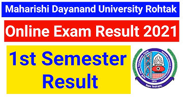 Mdu 1st Semester Result 2021 || MDU Online Exam Result 2021 || MDU Latest Result 2021
