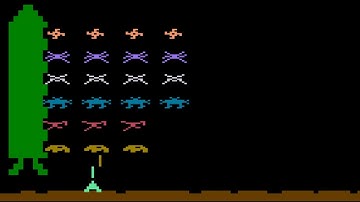 Space Invaders Gameplay Atari 8 Bit