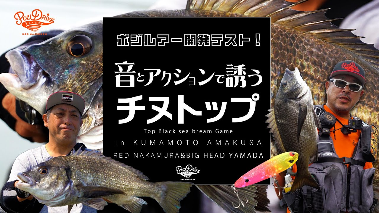 ポジルアー開発テスト！”音とアクションで誘うチヌトップ”