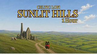 Morning Lofi Beats ☕ 1 Hour Irish Folk Mix for Study, Work & Relax — Old Stone Ruins on Green Hills