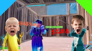 11 Year Old Kids RAGE AT EACHOTHER In Fortnite