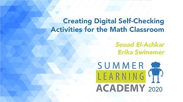 Creating Digital Self-Checking Activities for the Math Classroom
