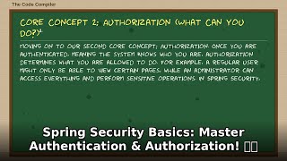Master Spring Security Basics in Java: Authentication & Authorization Explained! 🛡️🔐