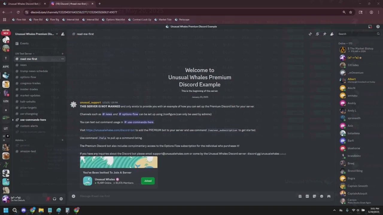 📈LEVEL UP Your Trading Server with the Unusual Whales Discord Bot! Perks  and Config Breakdown!