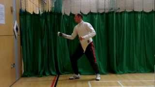 Fencing Target Exercise - Stepping on the spot with hits