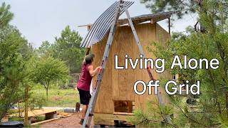 Living Off Grid | Bathhouse Build + Tons of Rain