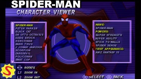 Spider-Man - PS1 - Character Viewer