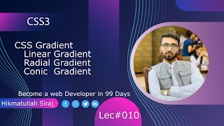 🔴 CSS 3 Tutorial 2024 in Pashto || CSS Gradient, Linear Gradient, Radial Gradient and Conic Gradient