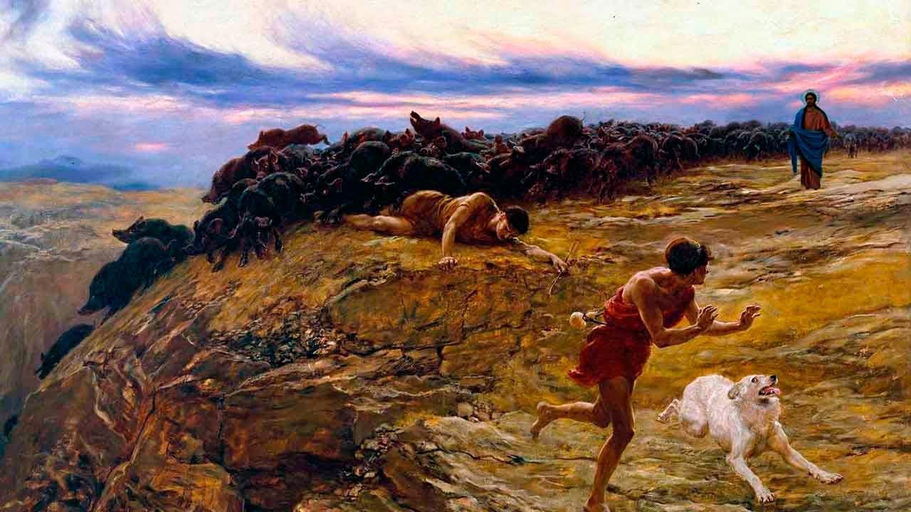Meditação do Evangelho: Mateus 8, 28-34. Manda-nos para a manada de ...