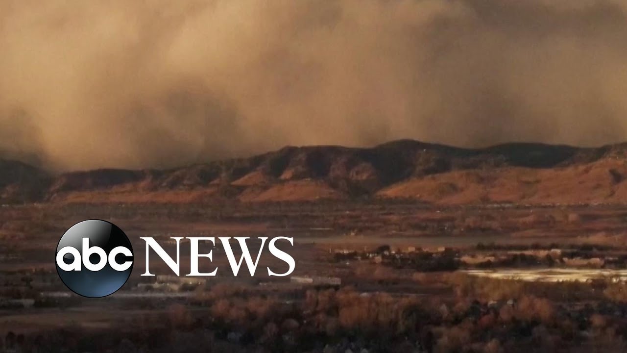 Drone footage shows massive dust storm sweeping across mountains in Colorado | #shorts | ABC News