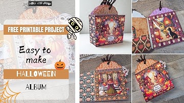 Easy DIY Halloween Album Tutorial | Free Printable Project