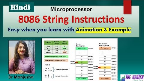 8086 string instructions in Hindi
