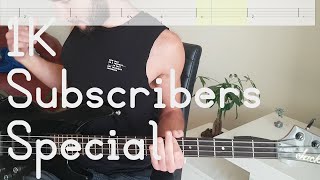 Imagine Dragons - Believer Bass Cover with TABS on screen Resimi