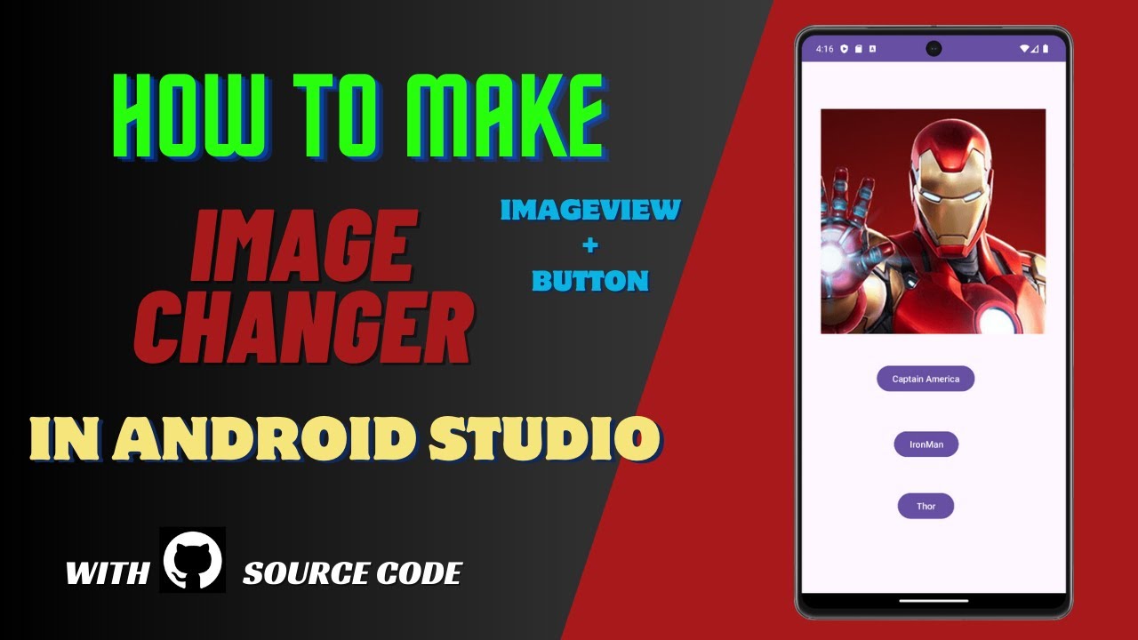 How to Make an Image Changer App in Android Studio | ImageView and Button Tutorial || Tamil #part3
