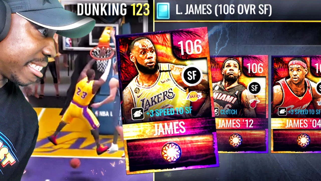 NEW LEBRON JAMES WITH 123 OVR DUNK! NBA Live Mobile 20 Season 4 Pack Opening Gameplay Ep
