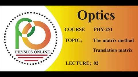Matrix method and translation matrix