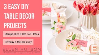 3 DIY Table Decor Ideas for Birthdays or Mother's Day