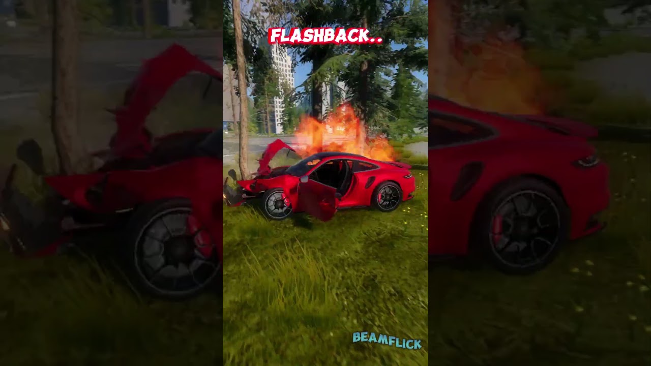 Porsche 911 india crash ⚡🏎️💥 flashback beamng.drive 