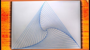 HOW TO DRAW A TRIANGLE 🔺 SPIRAL PATTERN - ABSTRACT DRAWING