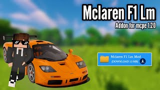 Mclaren F1 Lm car mod for mcpe 1.20+ || How to download screenshot 1
