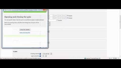 Moodle in a Minute - Creating a Quiz