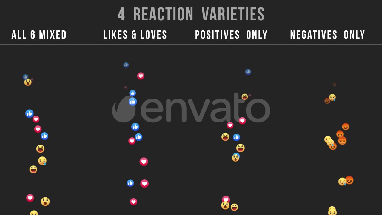 Facebook Live Reactions Pack - 30 Clips - New 2020 Version