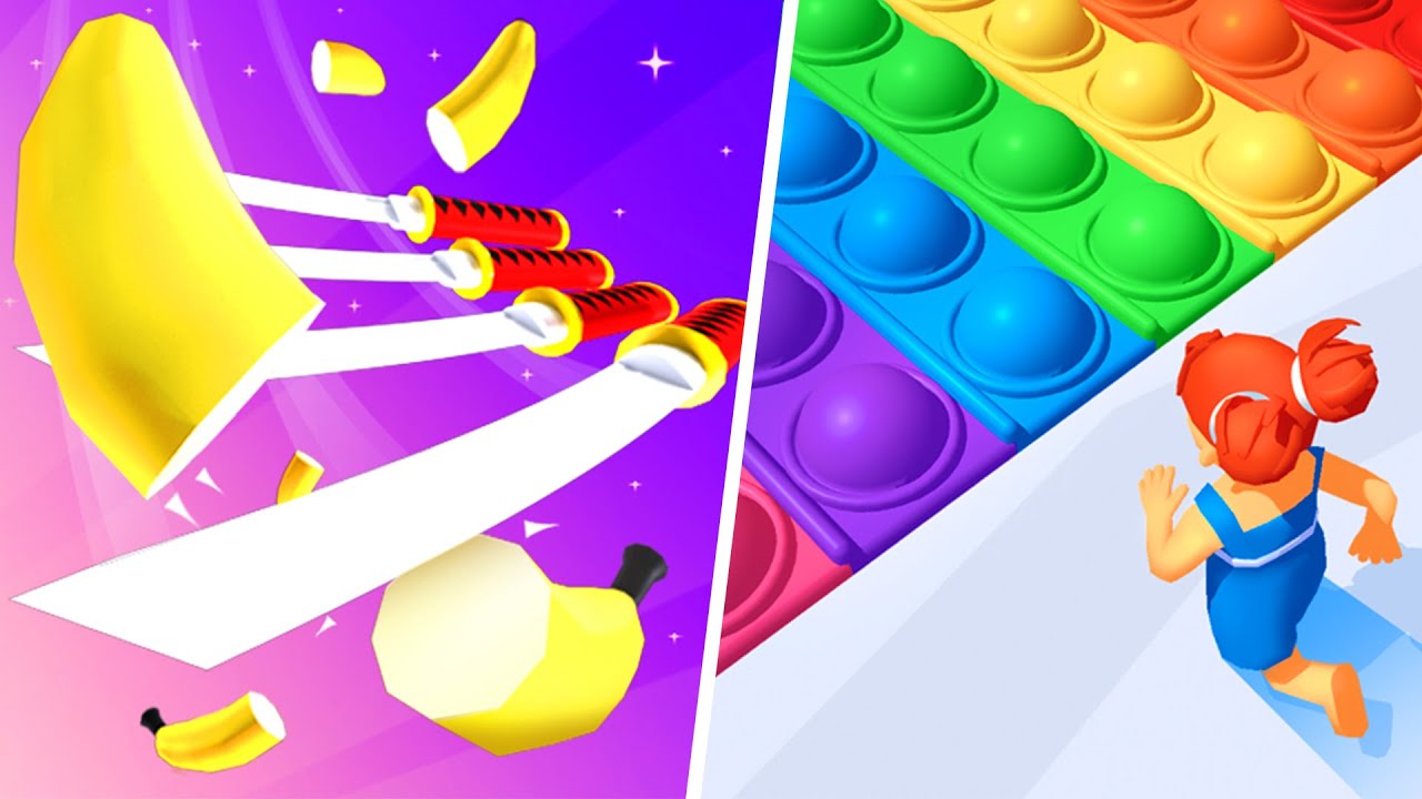 Flying Cut | Pop It Run ASMR 3DALL LEVELS - IOS Android Gameplay Walkthrough All New Updates