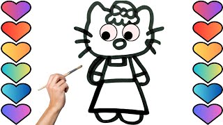 Mama Kitty Mary White Drawing, Coloring and Painting for Kids and Toddlers