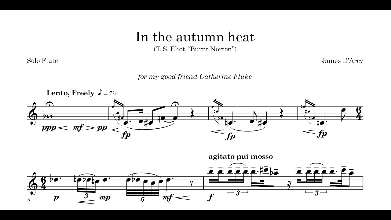 In the autumn heat Flute Solo YouTube
