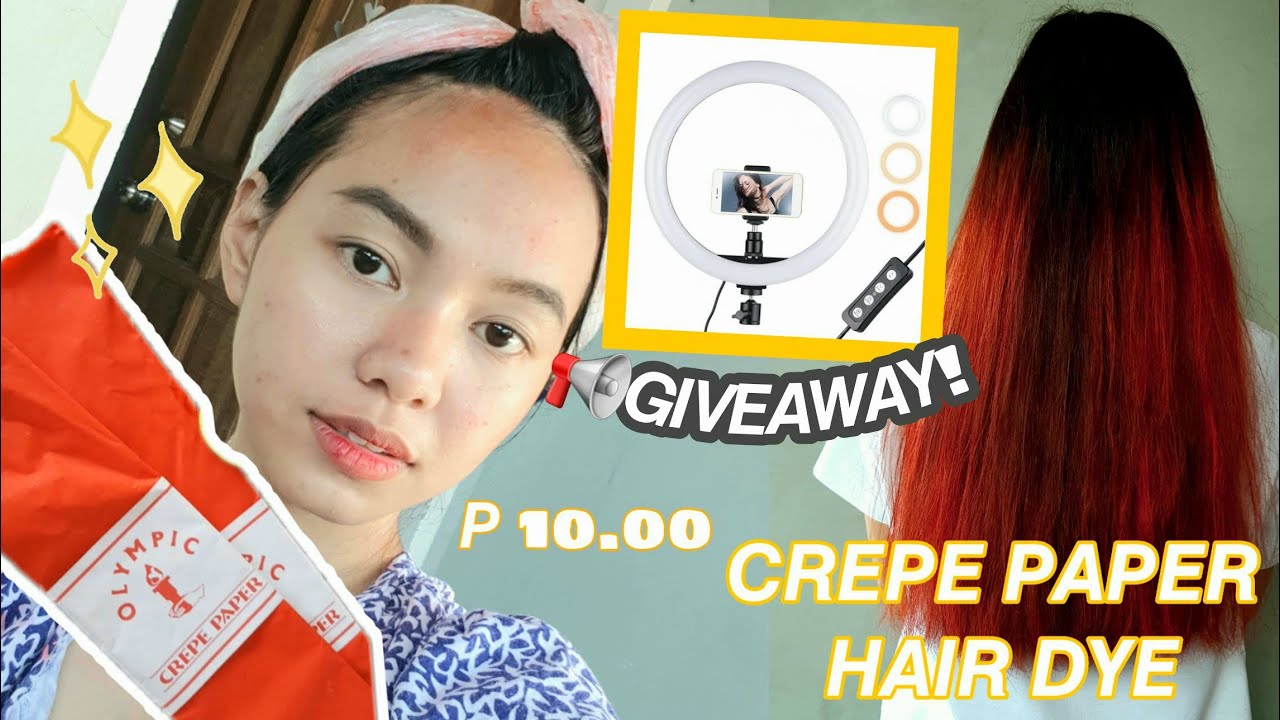 DIY CREPE PAPER HAIR DYE Tutorial + GIVEAWAY Hello Katy YouTube