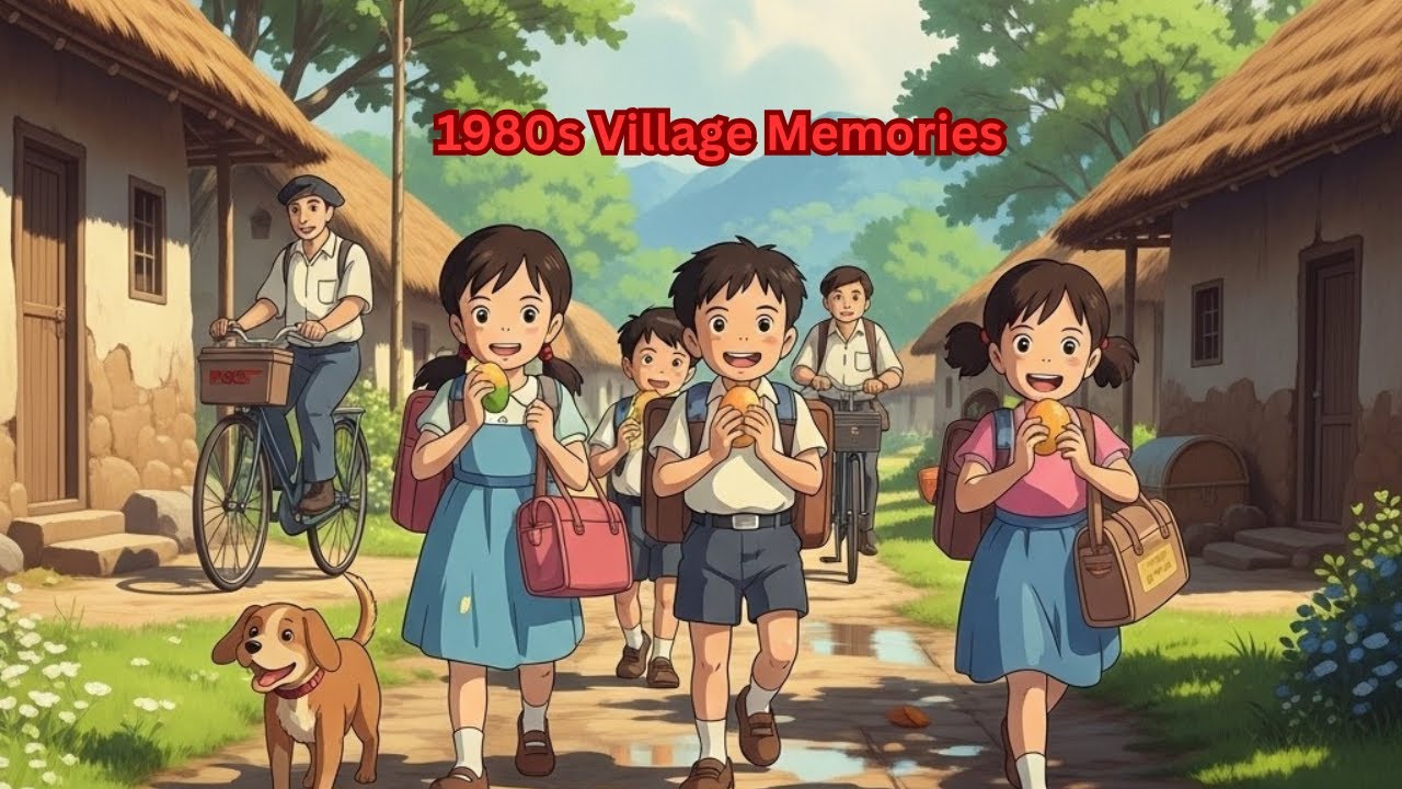 1980s Indian Village | When Life Was Simple | Relaxing Nature Ambience | Ghibli Style Animation