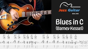 Blues in C (Barney Kessel) - Jazz Blues Guitar Lesson