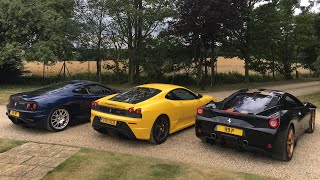 Welcome back to the 888mf channel. in this video we compare three
generations of v8 ferrari. 360 challenge stradale, 430 scuderia and
458 special...