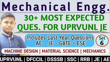 Set 6 | UPRVUNL JE Most Important Questions | Most Expected Questions for All JE/AE | UPRVUNL JE 21