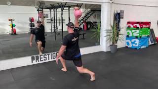 Kettlebell Single Arm Forward Lunge and Press demonstration