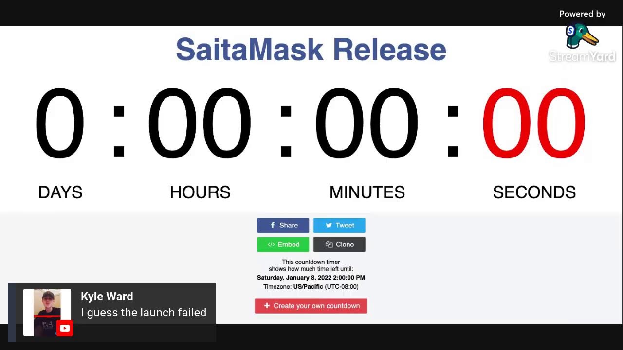 SaitaMask Release Countdown