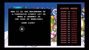 Bubble Bobble Passwords - SSNES manual reader