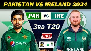 PAK VS IRE 3rd T20 , DUBLIN  LIVE COMMENTARY | PAKISTAN vs IRELAND 3rd T20 LIVE | ire bat