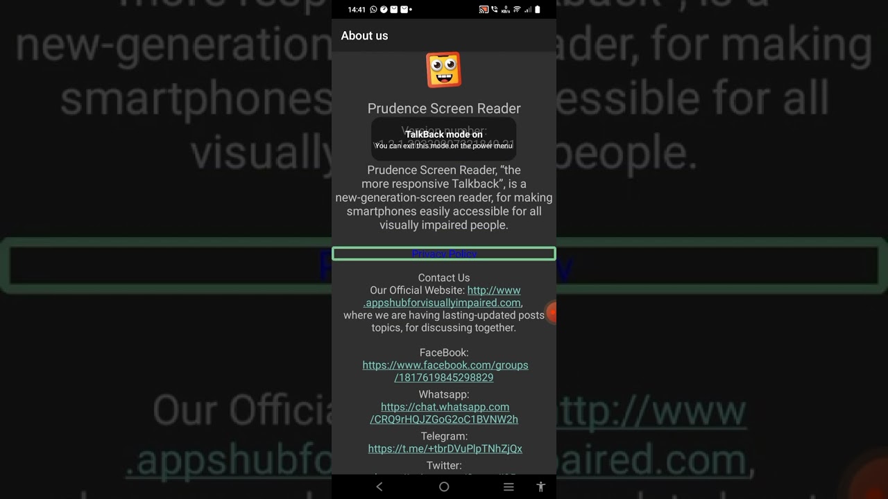 new and fast screen reader for blind users, How to use Prudence Screen Reader very accessible🔥🔥🔥