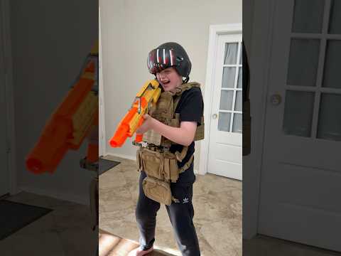 Hey Google Activate Nerf Battle Mode! #funny #sneakattack #nerfwar #sneakattacksquad