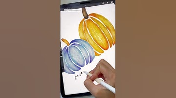 Pumpkin Art in Procreate #shorts #procreate #drawingtutorial #pumpkin #digitalart