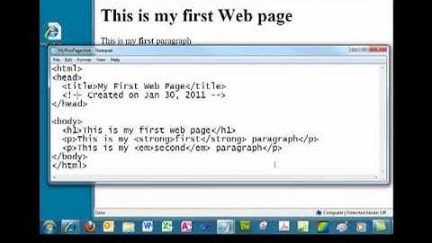 Your First Web Page in Notepad by Professor Floyd Jay Winters