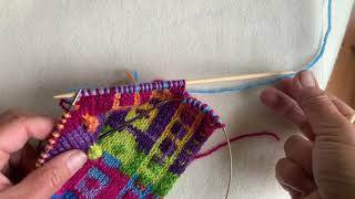 Making a Mid row Opening in Double Knitting Part 1