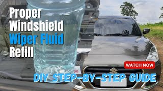 DIY Car Windshield Wiper Reservoir Refill Guide using the Suzuki Genuine Windshield Washer Fluid