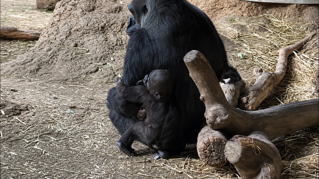 コモモお姉ちゃんにギューするスモモちゃん【未公開編】【上野動物園