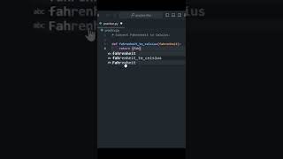 Convert Fahrenheit to Celsius | #python #pythonprogramming#coding#learnpython #pythonforbeginners